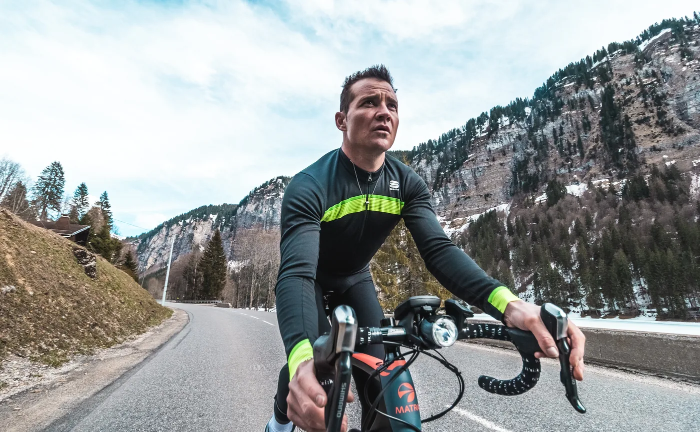Thomas Voeckler à vélo, intervenant FOR7 pour les événements d’entreprise